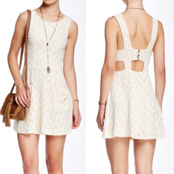 Free People Dresses & Skirts - [E] NWT Free People Cream Lace Poppy Mini Dress
